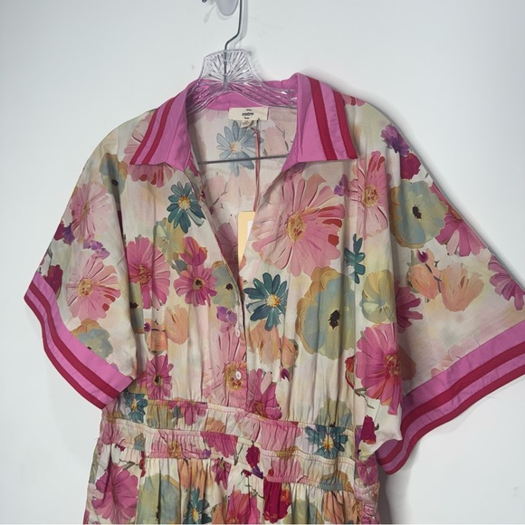 NWT Anthropologie Entro “Violet & Vanilla” Floral Tiered Maxi Dress Plus Size 1X - Picture 12 of 12